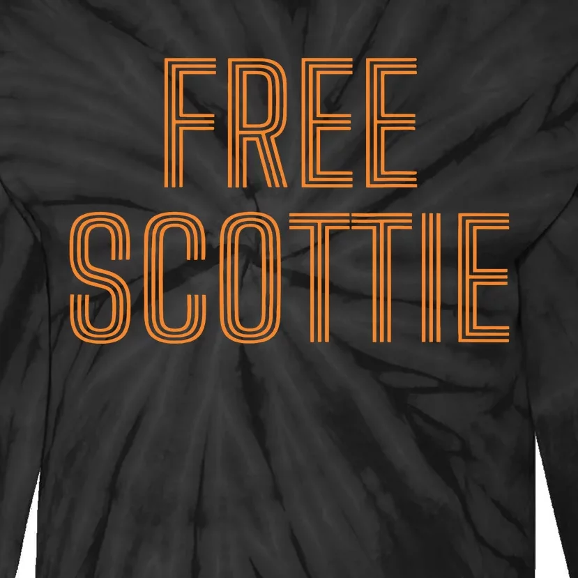 Funny Free Scottie Mug Shot Humour Tie-Dye Long Sleeve Shirt