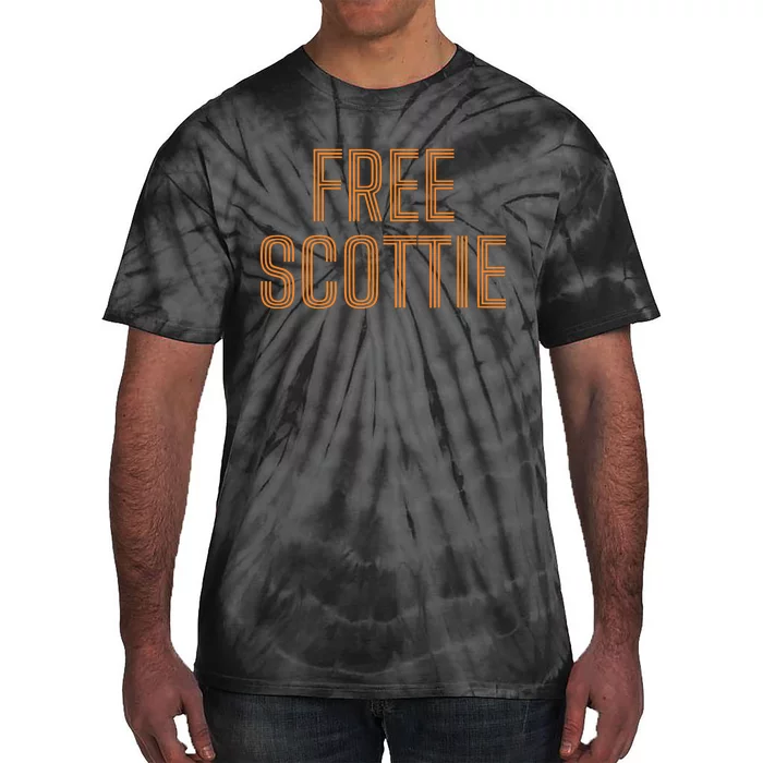 Funny Free Scottie Mug Shot Humour Tie-Dye T-Shirt