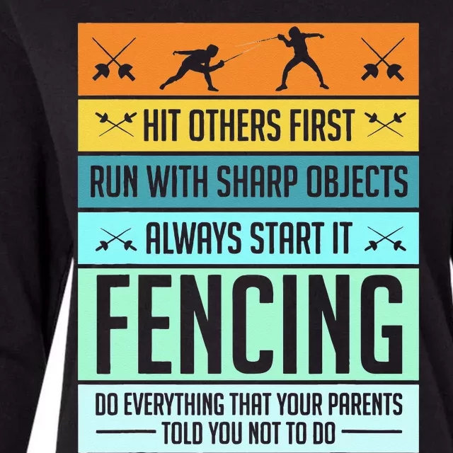 Funny Fencing Sport Pun For Men Women Kids Womens Cotton Relaxed Long Sleeve T-Shirt