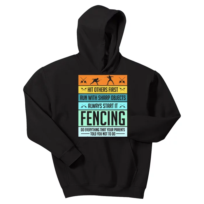 Funny Fencing Sport Pun For Men Women Kids Kids Hoodie