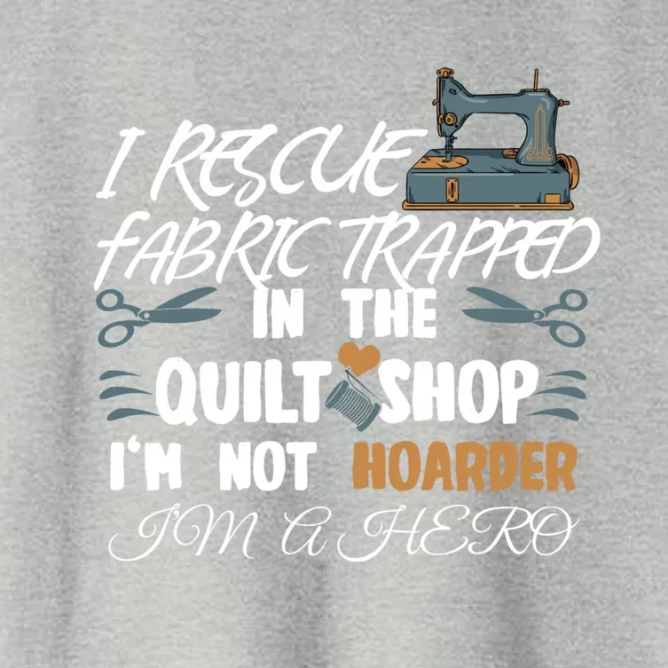 Funny Fabric Sewing Quilting Gift Women's Crop Top Tee