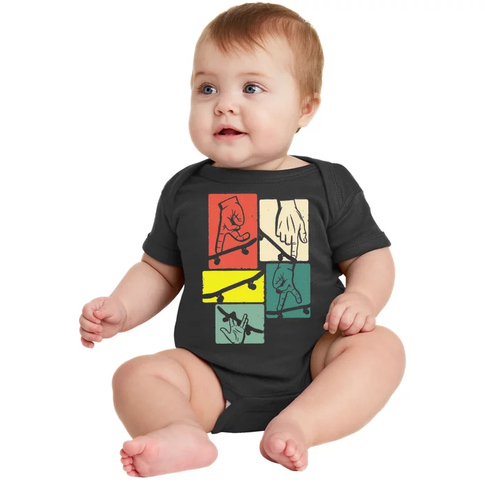 Fingerboard Fingerboarding Skateboarding Baby Bodysuit