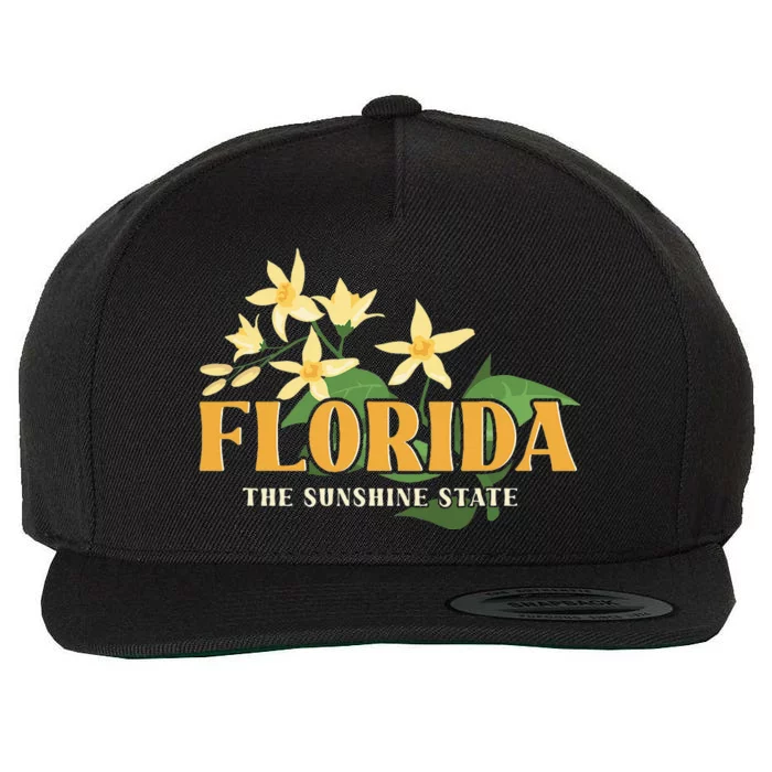 Florida FL Sunshine State Wool Snapback Cap