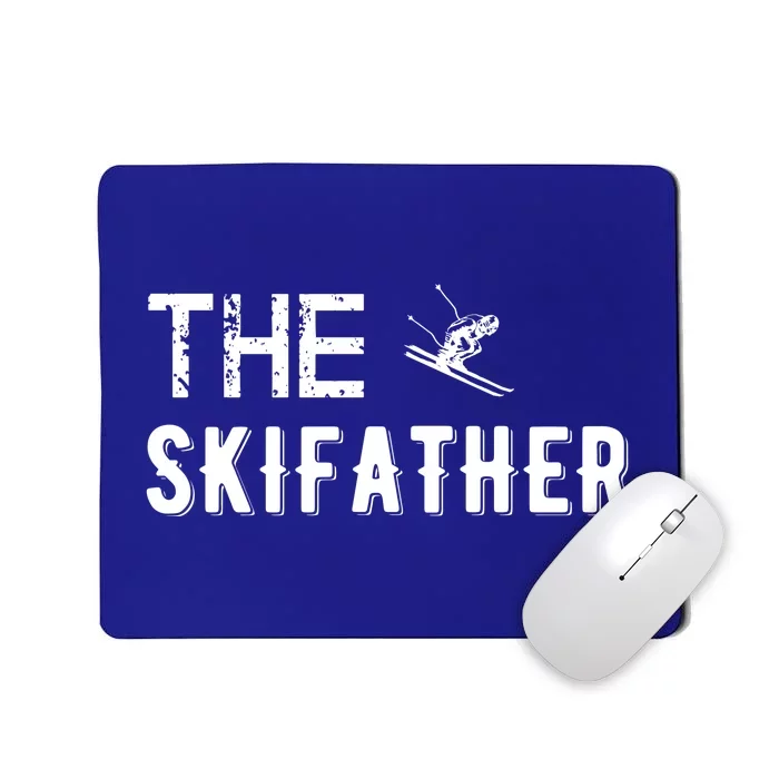 Funny Fun Ski Skier Gift Funny Gift Idea Mom Dad Snow Water Mousepad