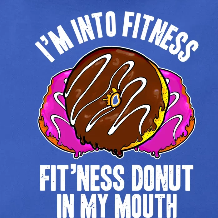 Funny Fitness Saying Workout Gym National Donut Day Lover Gift Zip Tote Bag