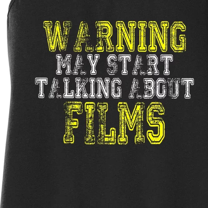 Film Fan Screen Funny Cinema Saying Cinephiles Women's Racerback Tank