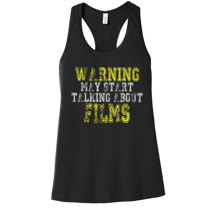 Film Fan Screen Funny Cinema Saying Cinephiles Women's Racerback Tank