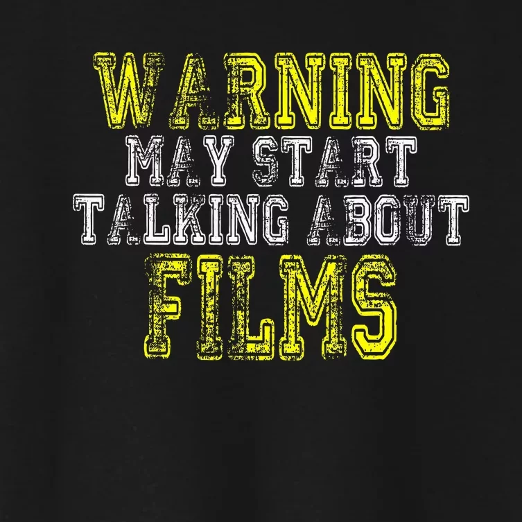 Film Fan Screen Funny Cinema Saying Cinephiles Women's Crop Top Tee