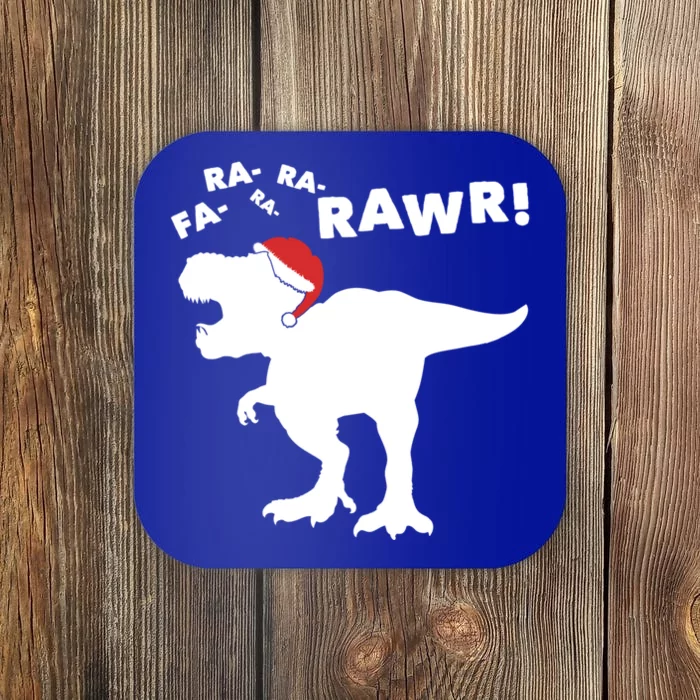 Fararararawr! Funny Santa Christmas Trex Gift Coaster