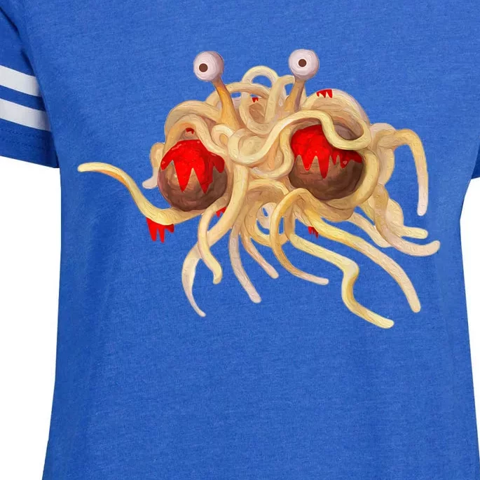 FSM Flying Spaghetti Monster Funny Pastafarian Atheist Enza Ladies Jersey Football T-Shirt