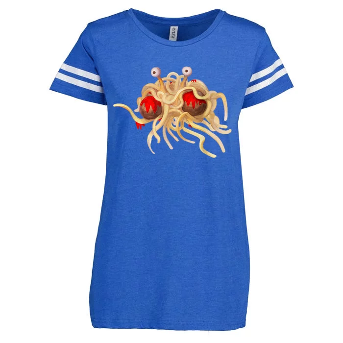 FSM Flying Spaghetti Monster Funny Pastafarian Atheist Enza Ladies Jersey Football T-Shirt