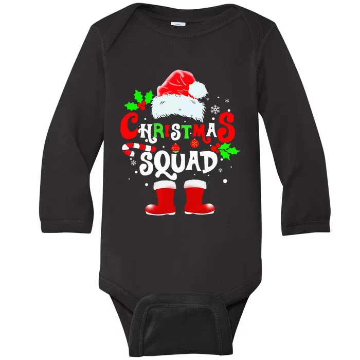 Festive Family Santa Hat Set for Christmas Gathering Baby Long Sleeve Bodysuit