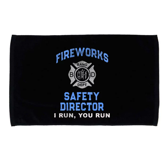 Funny FIREWORKS SAFETY DIRECTOR Run Firefighter America Red Microfiber Hand Towel