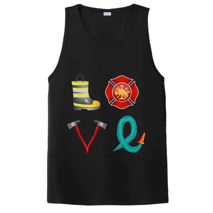 Funny Firefighter S Fire Funny Gift Valentine Great Gift Performance Tank