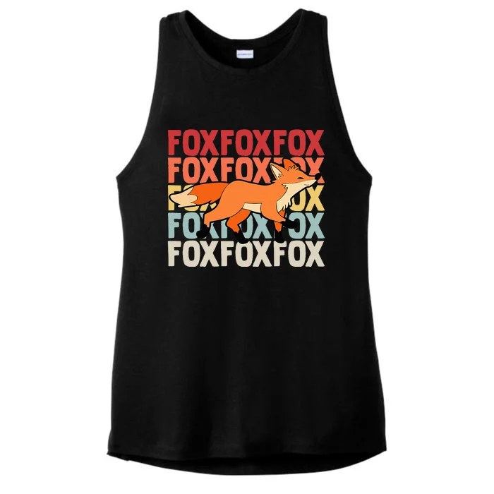 Fox Foxes Smart Ladies Tri-Blend Wicking Tank