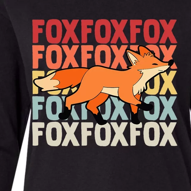 Fox Foxes Smart Womens Cotton Relaxed Long Sleeve T-Shirt