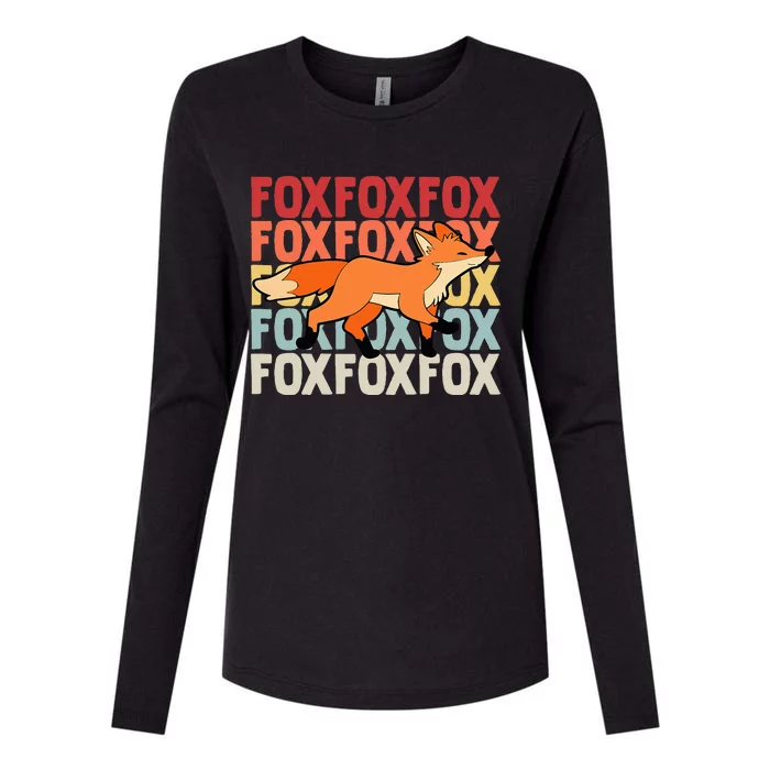 Fox Foxes Smart Womens Cotton Relaxed Long Sleeve T-Shirt