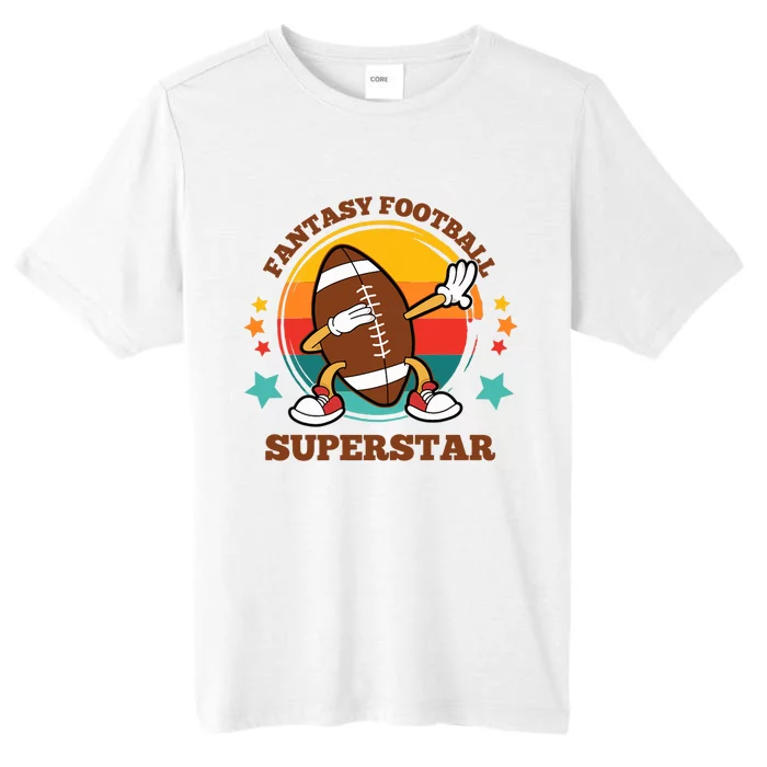 Fantasy Football Superstar Dabbing Football For Dad Son ChromaSoft Performance T-Shirt