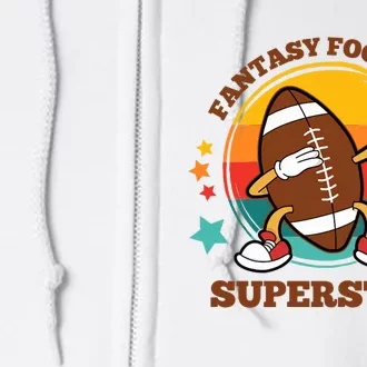 Fantasy Football Superstar Dabbing Football For Dad Son Full Zip Hoodie