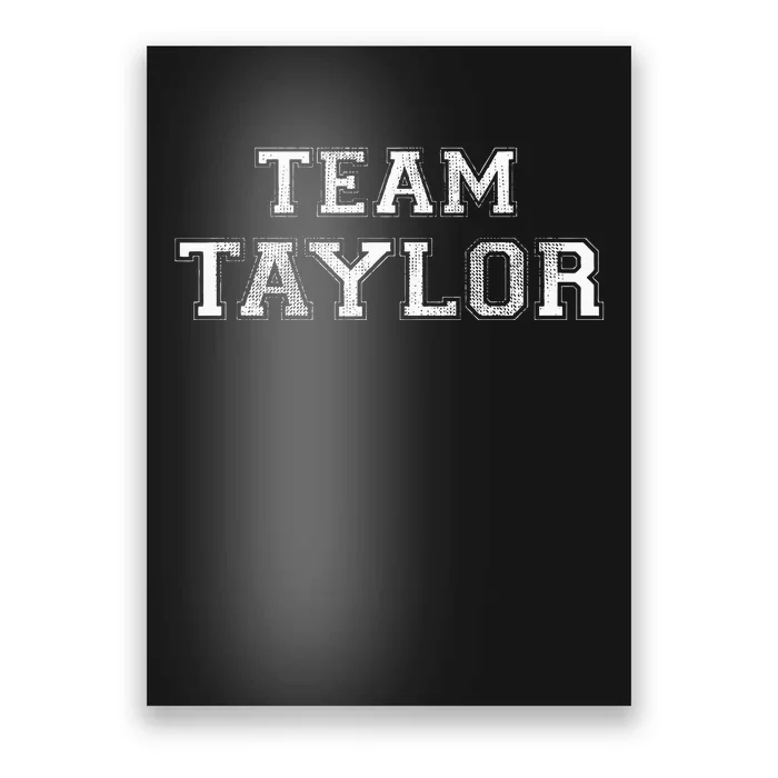 Funny Family Sports Team Taylor Last Name Poster