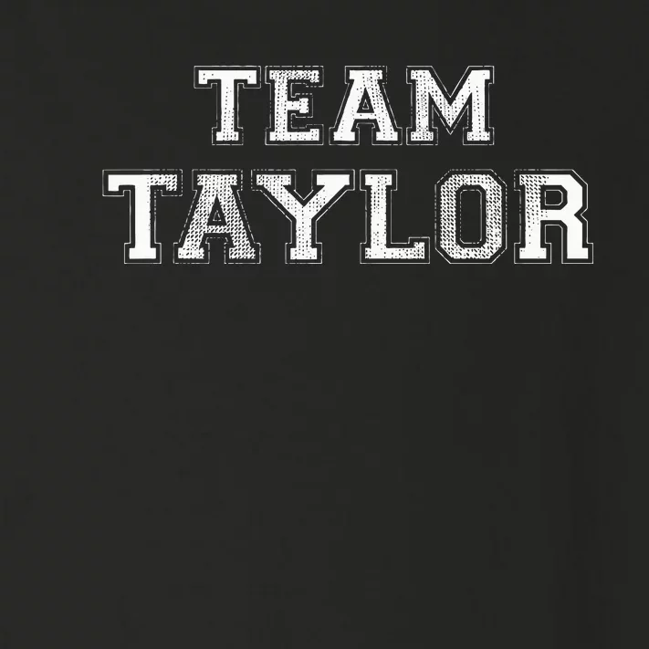 Funny Family Sports Team Taylor Last Name Toddler Long Sleeve Shirt