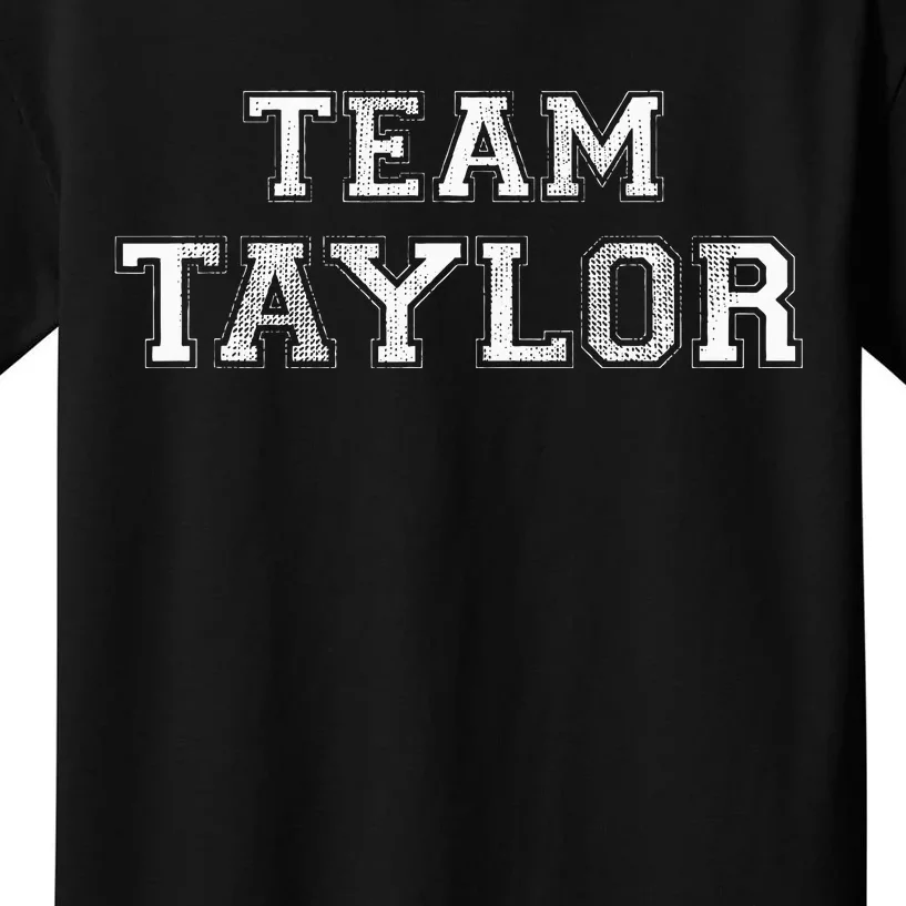 Funny Family Sports Team Taylor Last Name Kids T-Shirt