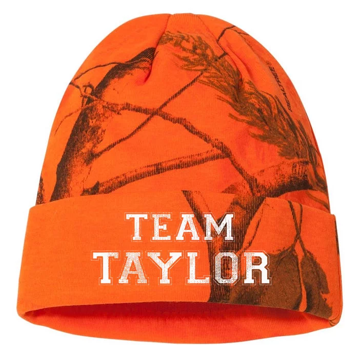 Funny Family Sports Team Taylor Last Name Kati - 12in Camo Beanie