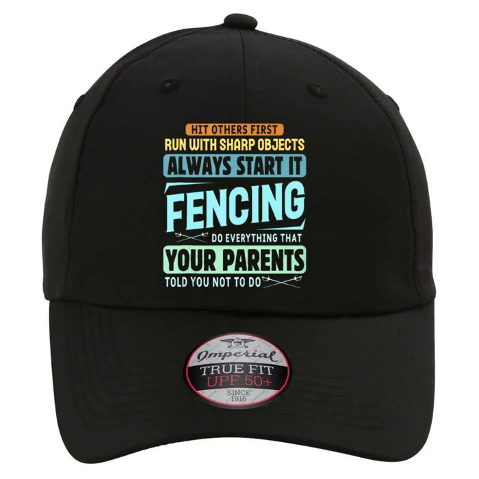 Funny Fencing Sport Pun The Original Performance Cap