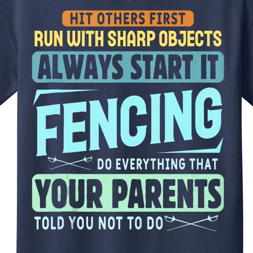 Funny Fencing Sport Pun Kids T-Shirt