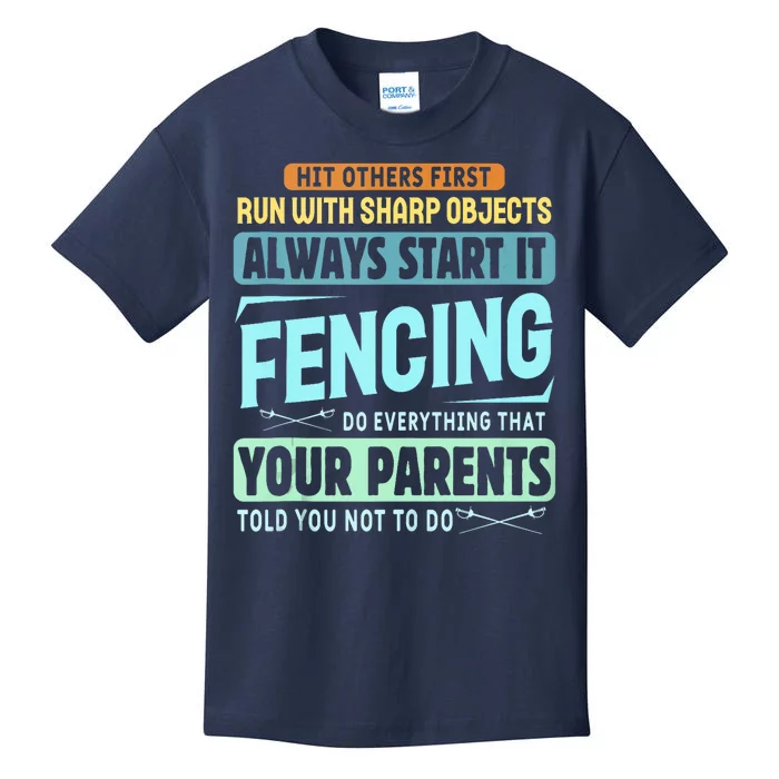 Funny Fencing Sport Pun Kids T-Shirt