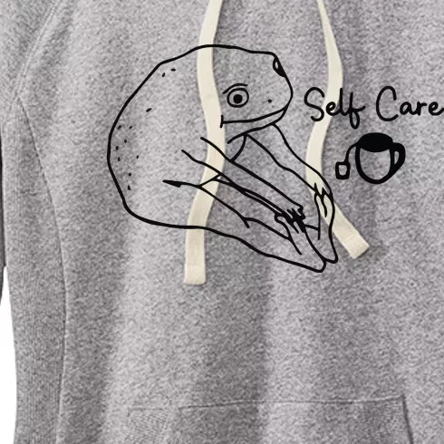 Funny Frog Self Care Retro Women's Fleece Hoodie