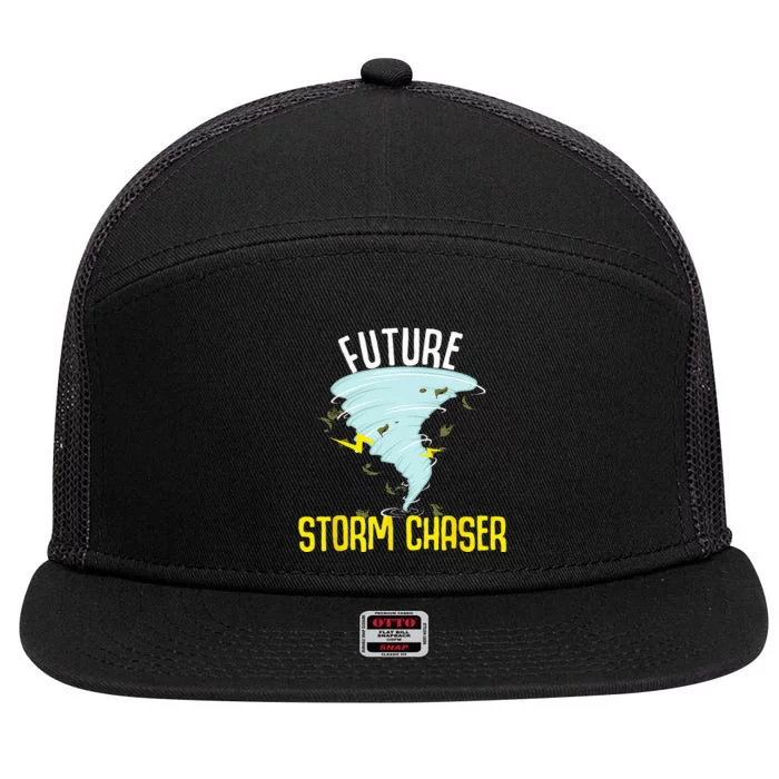 Funny Future Storm Gift For Chaser Meteorologist 7 Panel Mesh Trucker Snapback Hat