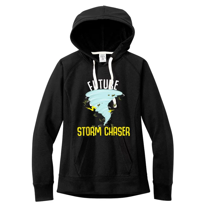 Funny Future Storm Gift For Chaser Meteorologist Women's Fleece Hoodie