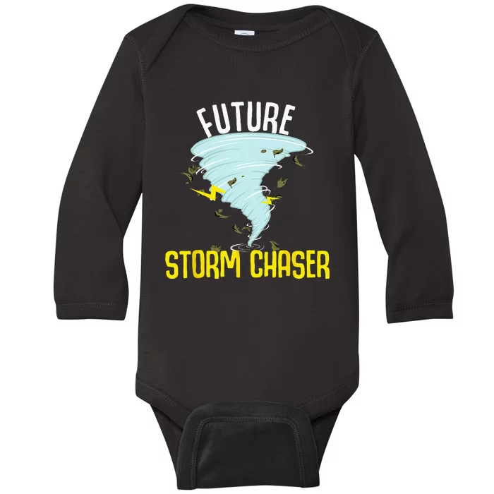 Funny Future Storm Gift For Chaser Meteorologist Baby Long Sleeve Bodysuit