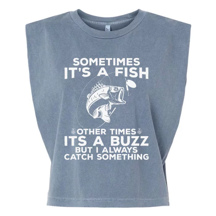 Funny Fishing  Sometimes ItS A Fish Fishing Garment-Dyed Women's Muscle Tee