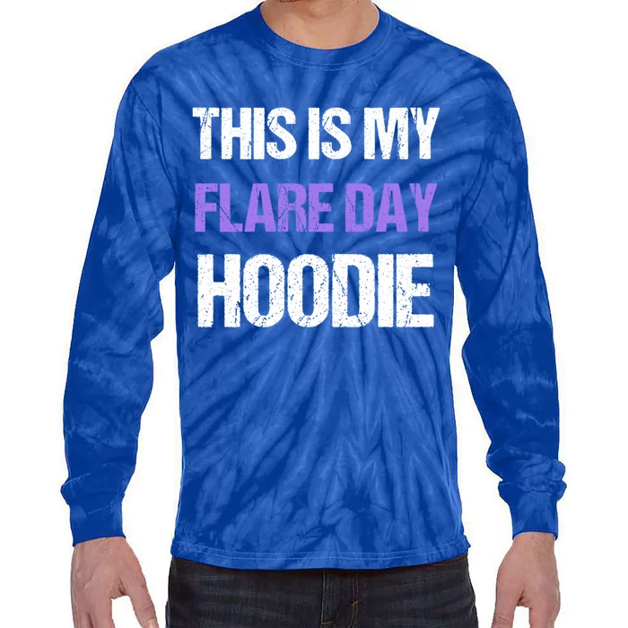 Funny Fibro Spoonie Design Fibromyalgia This Is My Flare Day Gift Tie-Dye Long Sleeve Shirt