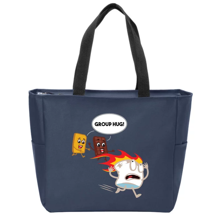 Funny For Smores Camping Roasting Outdoor Women Zip Tote Bag