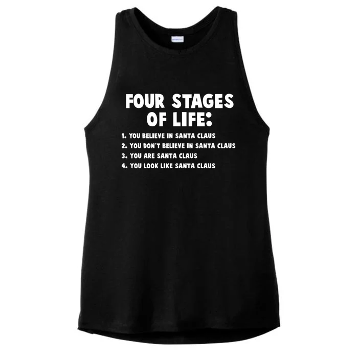 Funny Four Stages Of Life Ladies Tri-Blend Wicking Tank