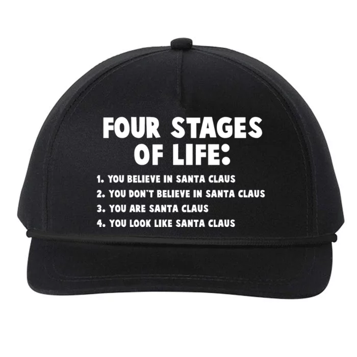 Funny Four Stages Of Life Snapback Five-Panel Rope Hat