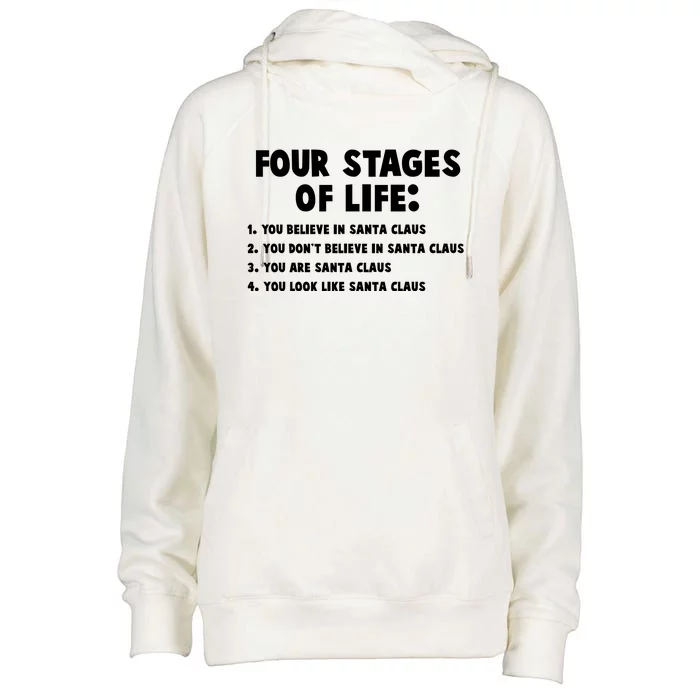 Funny Four Stages Of Life Womens Funnel Neck Pullover Hood