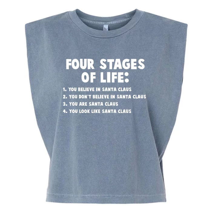 Funny Four Stages Of Life Garment-Dyed Women's Muscle Tee