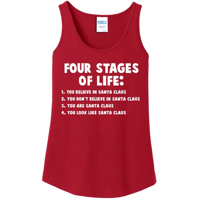 Funny Four Stages Of Life Ladies Essential Tank