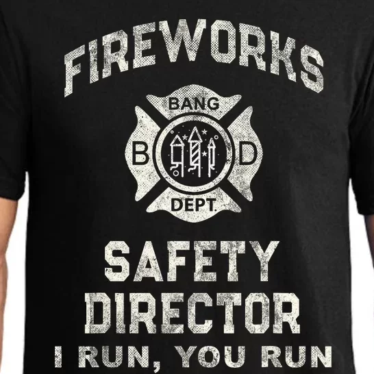 Funny Fireworks Safety Director 4th Of July Pyro Boom Squad Pajama Set