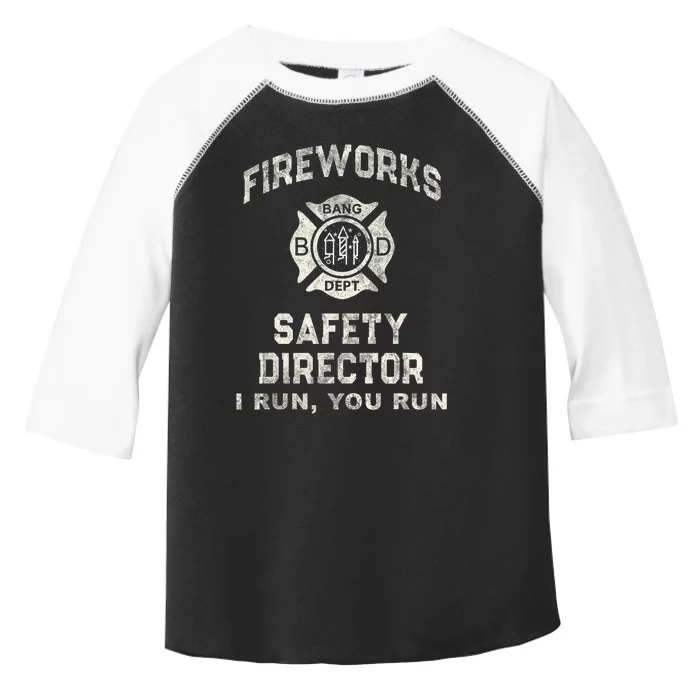 Funny Fireworks Safety Director 4th Of July Pyro Boom Squad Toddler Fine Jersey T-Shirt