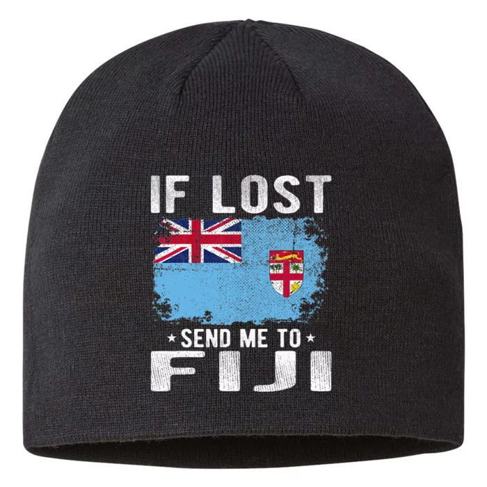 Fiji Flag Souvenir If Lost Send Me To Fiji 8 1/2in Sustainable Knit Beanie