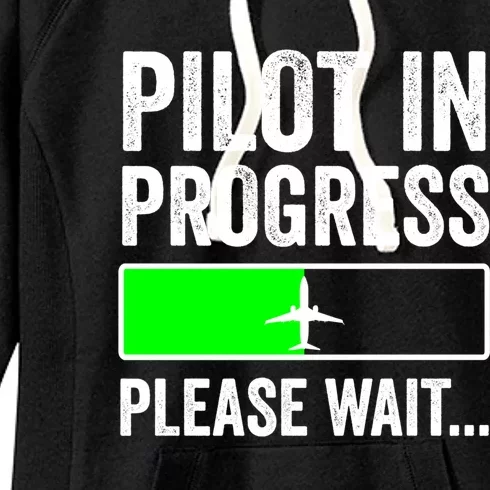 Funny Flight School Student Pilot In Progress Gift Women's Fleece Hoodie