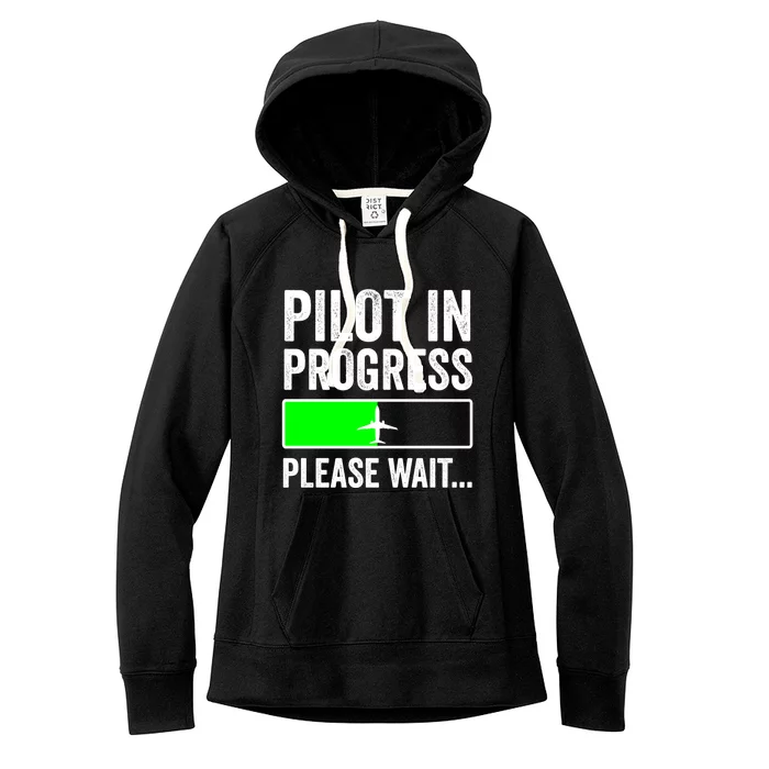 Funny Flight School Student Pilot In Progress Gift Women's Fleece Hoodie