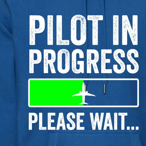 Funny Flight School Student Pilot In Progress Gift Premium Hoodie