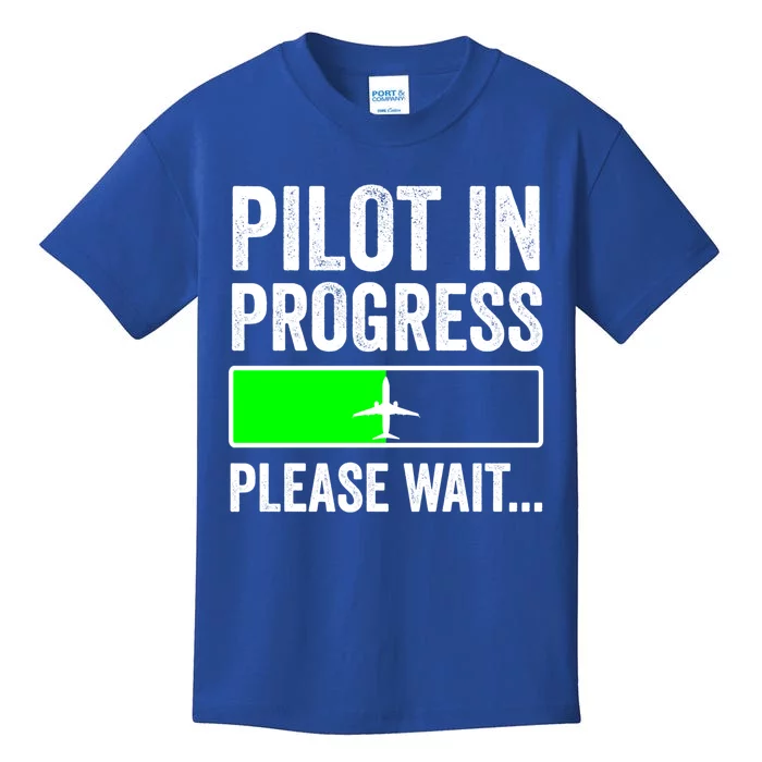 Funny Flight School Student Pilot In Progress Gift Kids T-Shirt