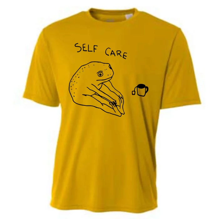 Funny Frog Self Care Cooling Performance Crew T-Shirt